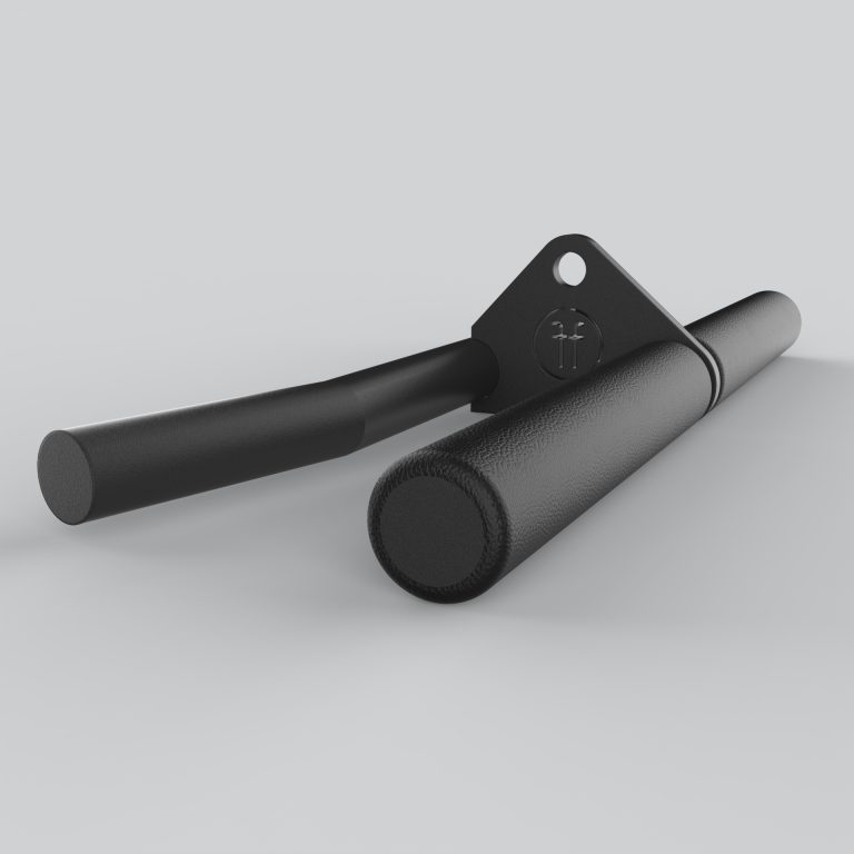 photo of curl bar attachment on a grey background