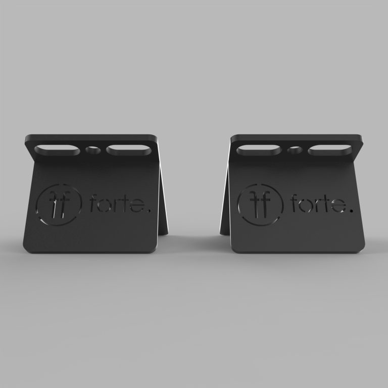 photo of aluminium black Forte Fitness slant blocks wedges