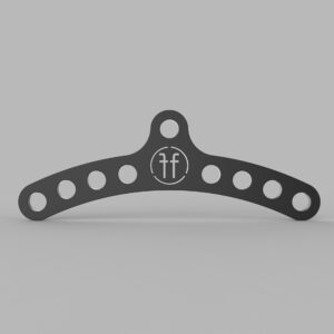 black multi grip bar with the FF logo and 4 holes each side for adjusting grip