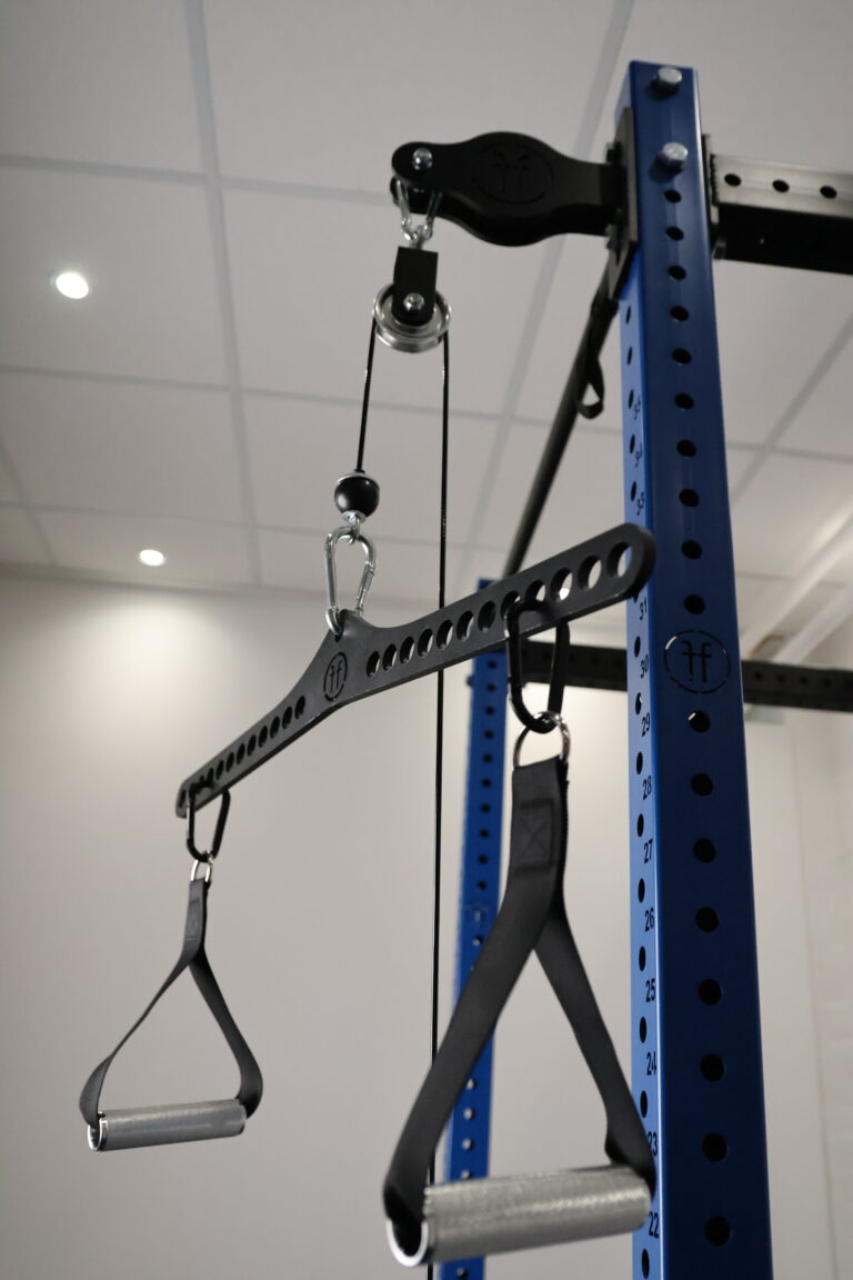 photo of a pair of stirrup knurled handles attached to a multigrip bar