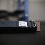 blue yoga and mobility strap
