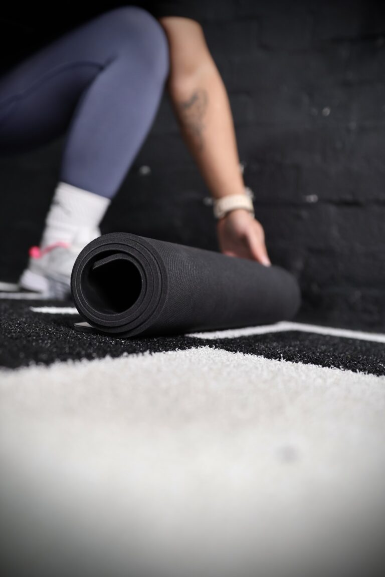 handstand mat about to be rolled out